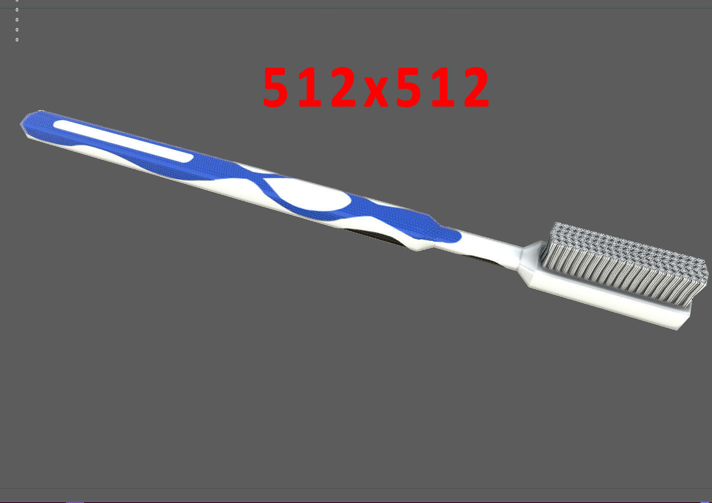 low-poly Toothbrush - VR AR Low-poly 3D model_7