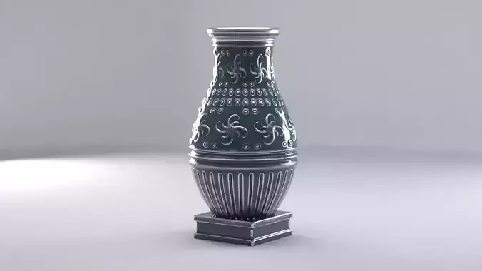 Sculpted vase 03 3D model