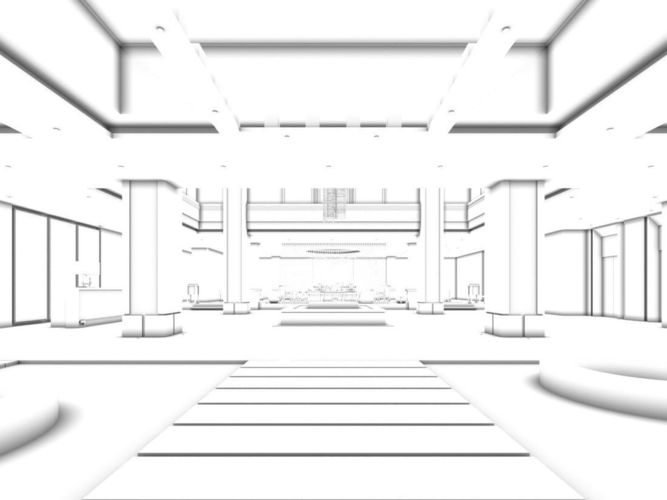 Business Restaurant - Coffee - Banquet  173 3D model 3
