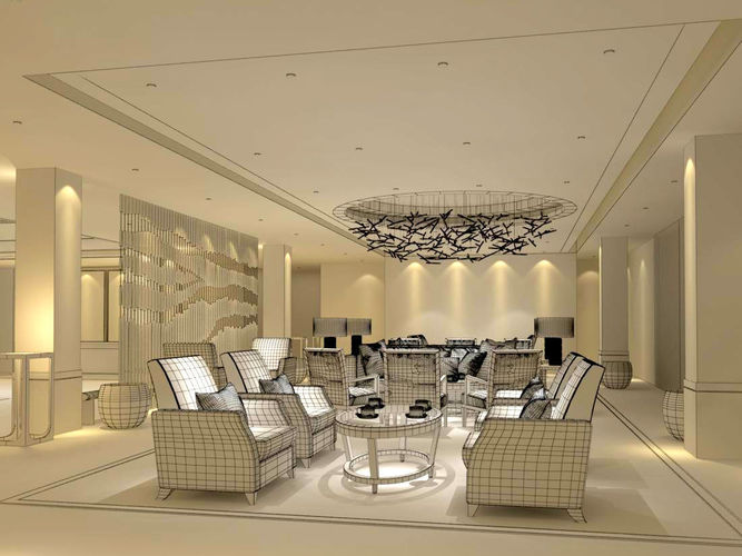 Business Restaurant - Coffee - Banquet  173 3D model 7
