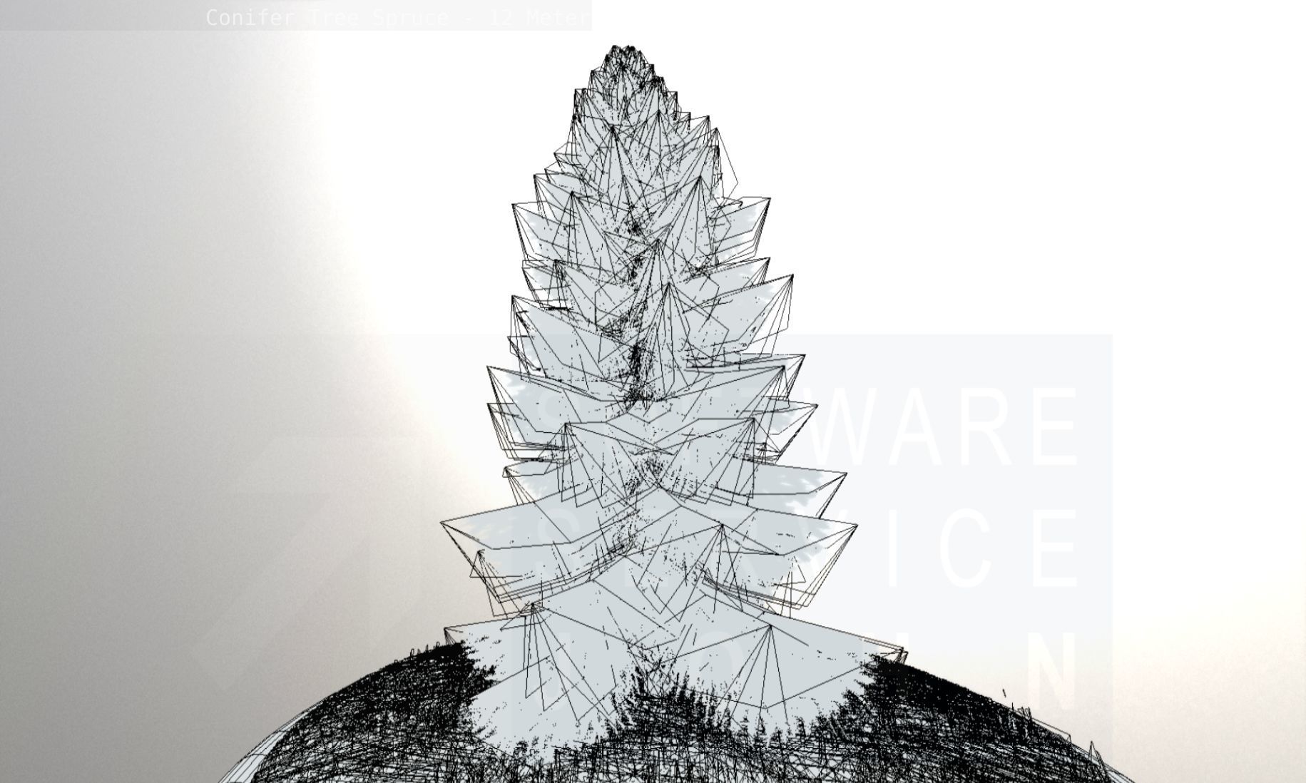 Conifer Tree Spruce - 12 Meter Low-poly 3D model_107