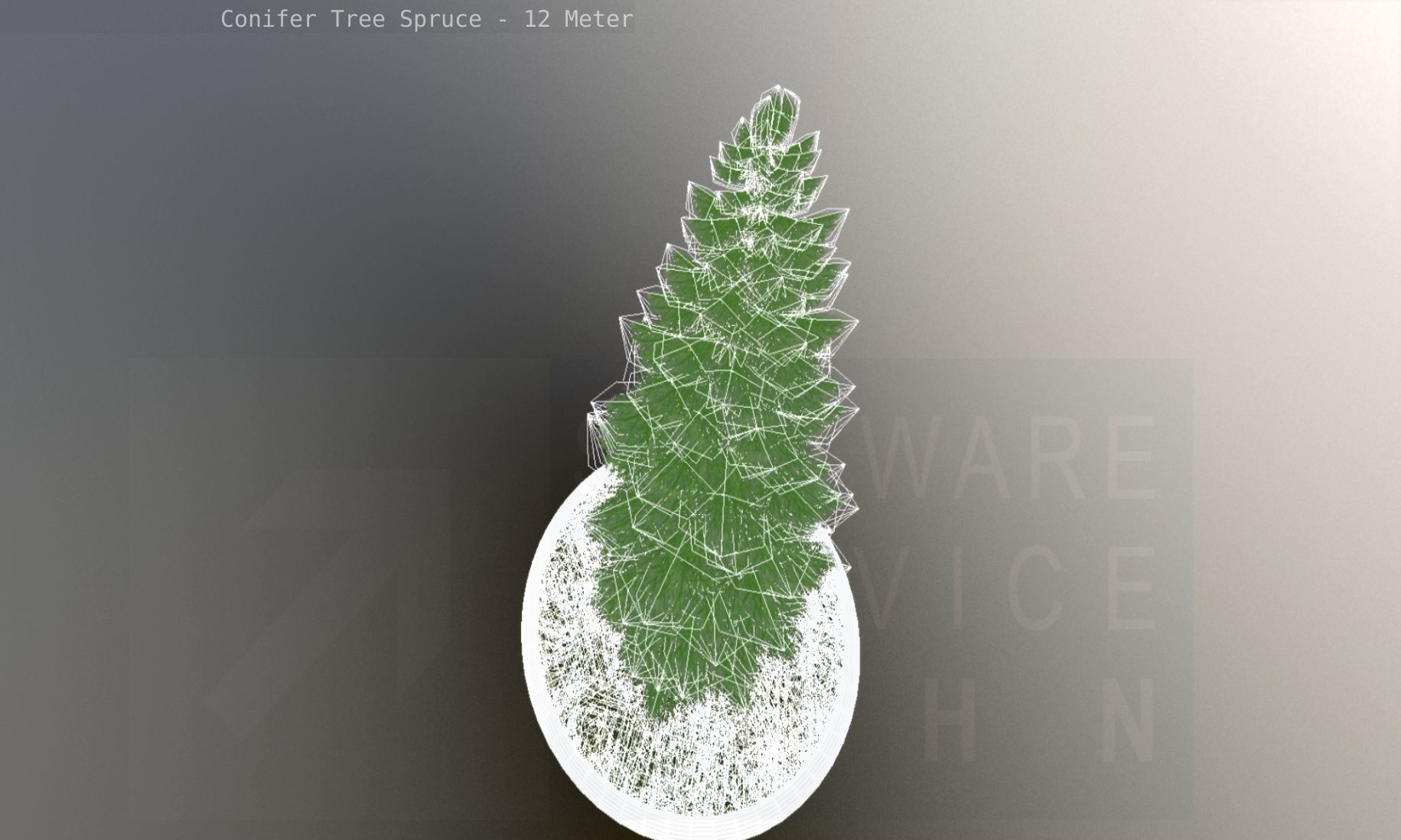 Conifer Tree Spruce - 12 Meter Low-poly 3D model_132