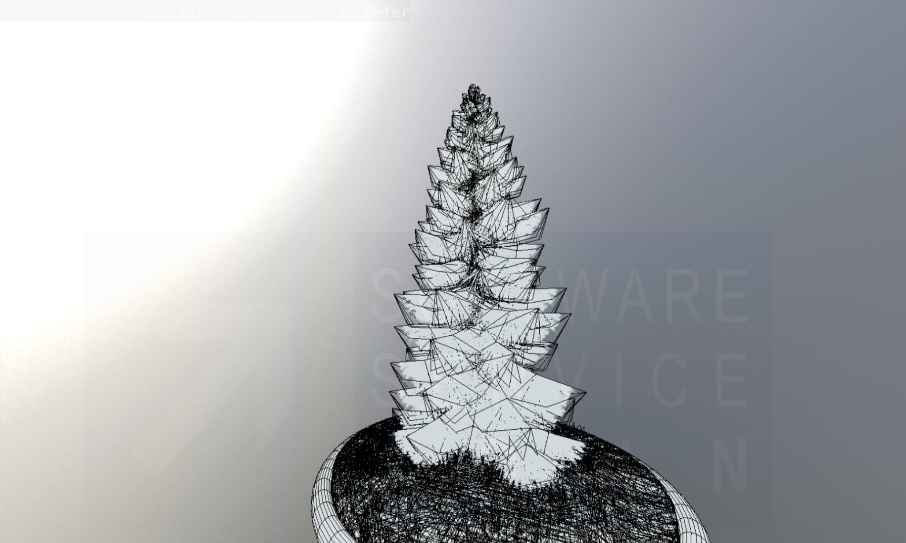 Conifer Tree Spruce - 12 Meter Low-poly 3D model_110