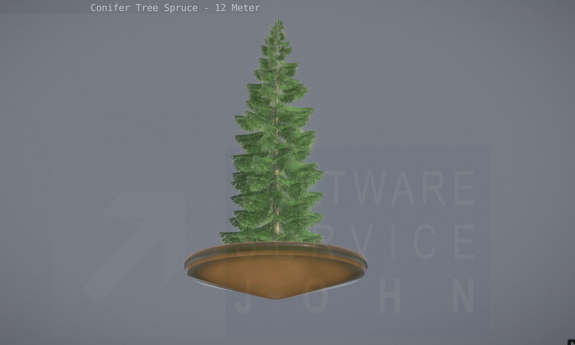 Conifer Tree Spruce - 12 Meter Low-poly 3D model_64