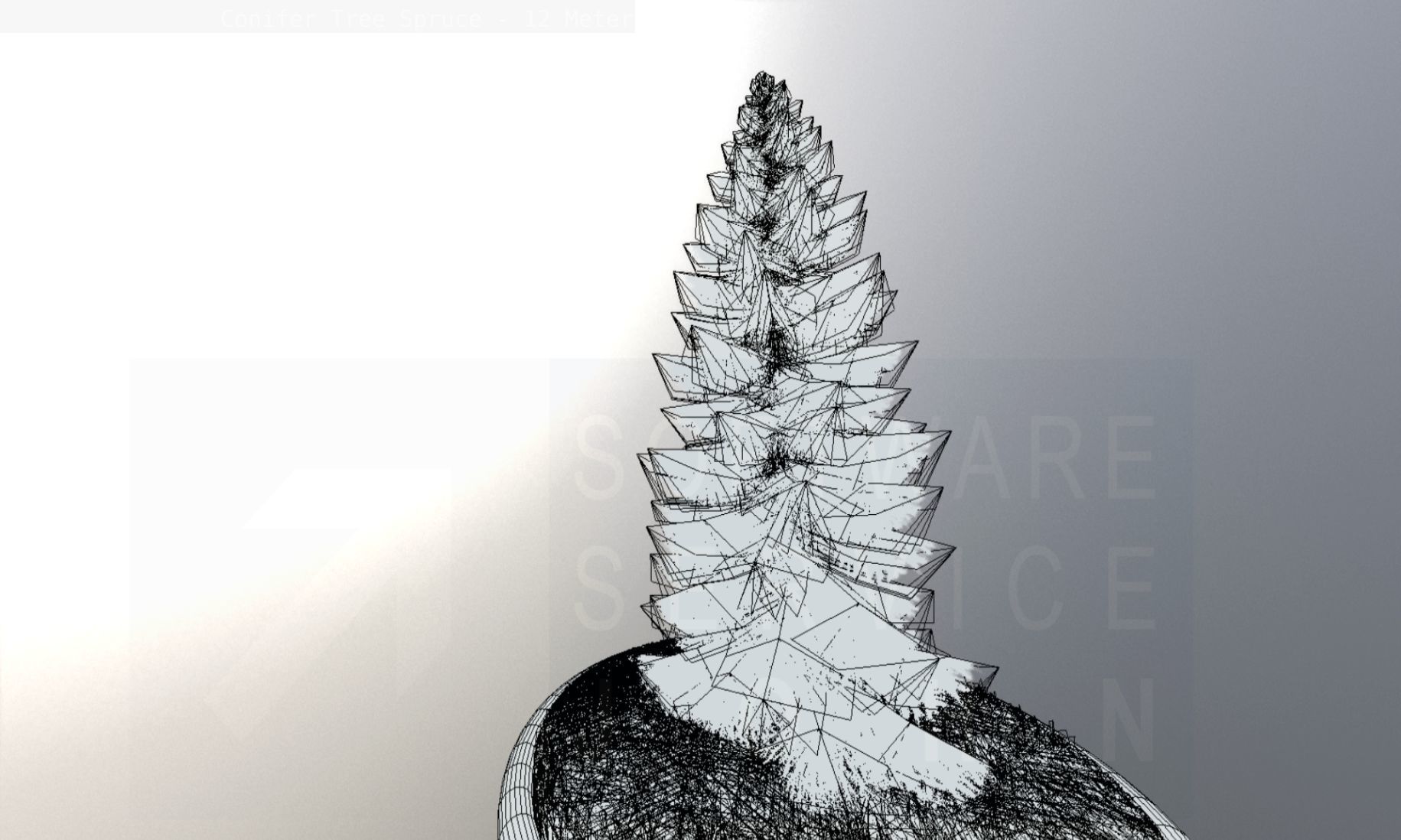 Conifer Tree Spruce - 12 Meter Low-poly 3D model_109