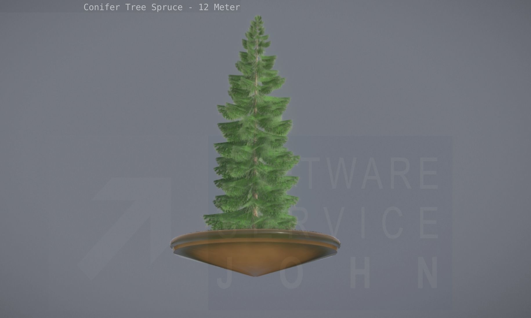 Conifer Tree Spruce - 12 Meter Low-poly 3D model_66