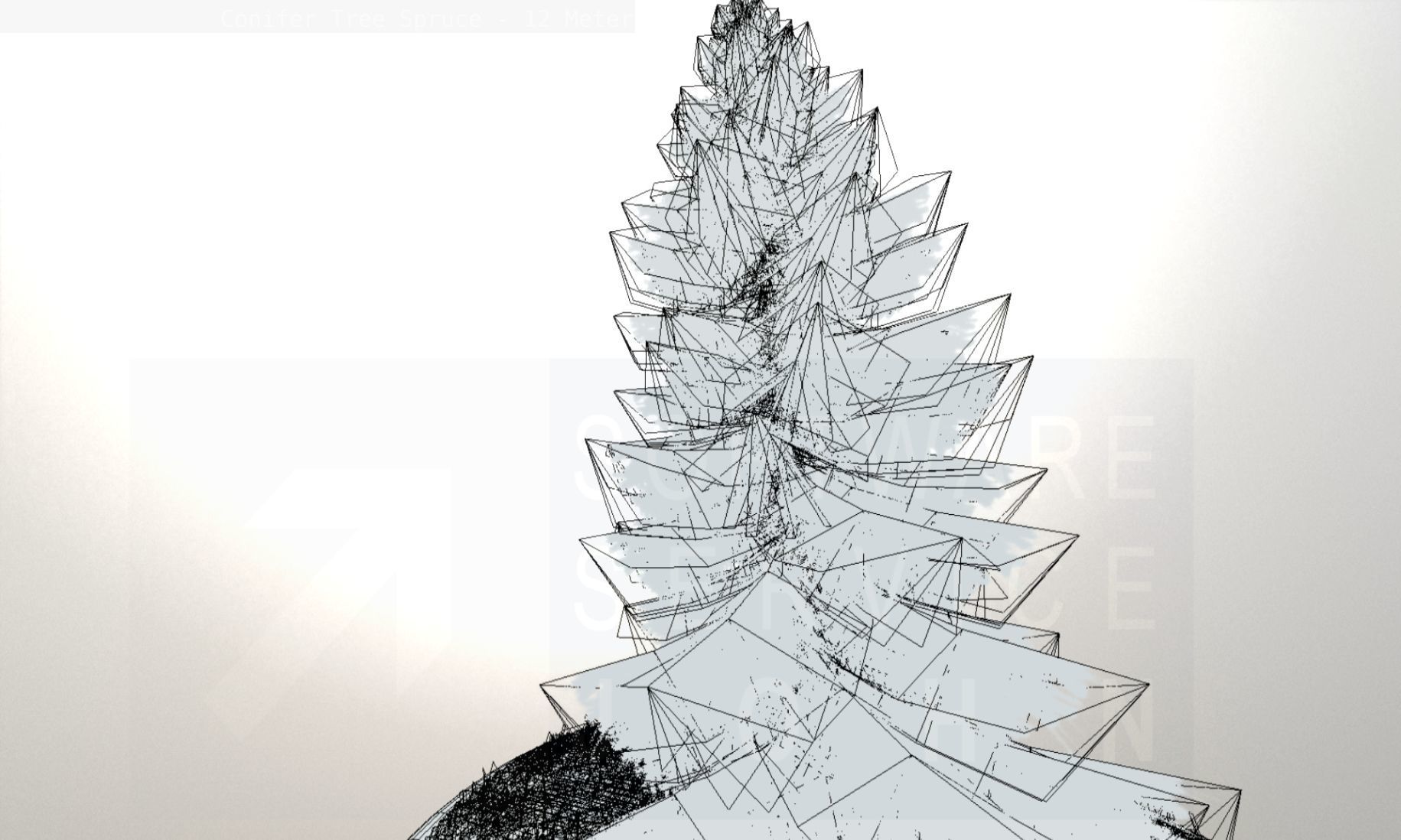 Conifer Tree Spruce - 12 Meter Low-poly 3D model_108