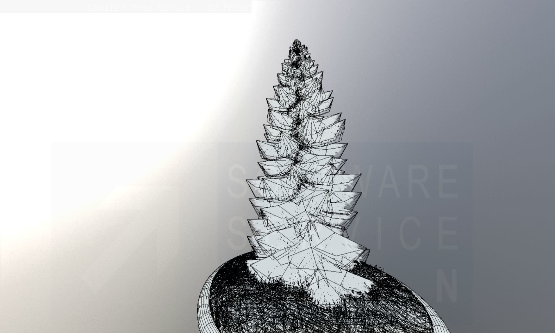 Conifer Tree Spruce - 12 Meter Low-poly 3D model_112