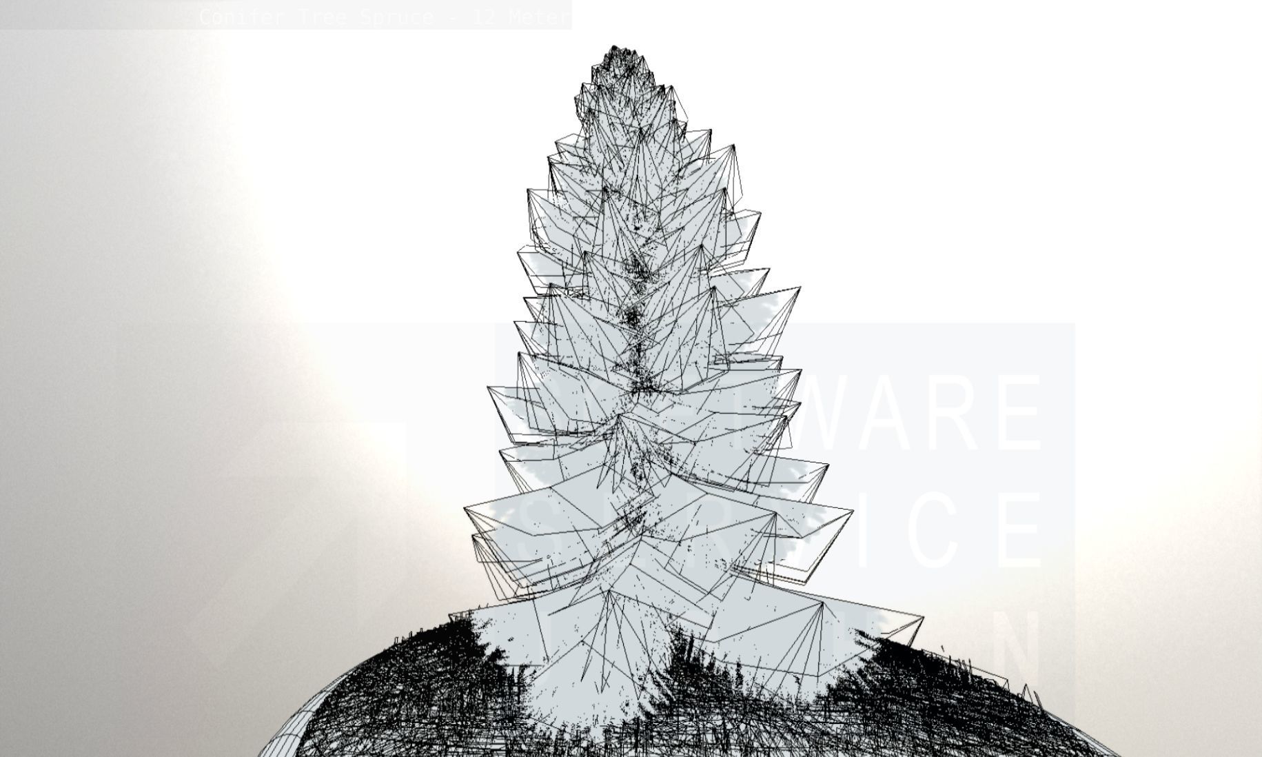 Conifer Tree Spruce - 12 Meter Low-poly 3D model_32