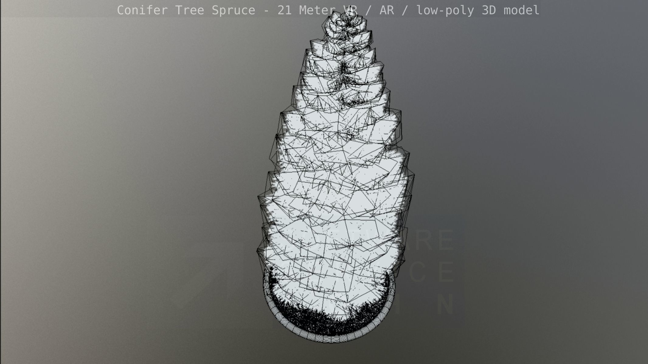 Conifer Tree Spruce - 21 Meter Low-poly 3D model_51