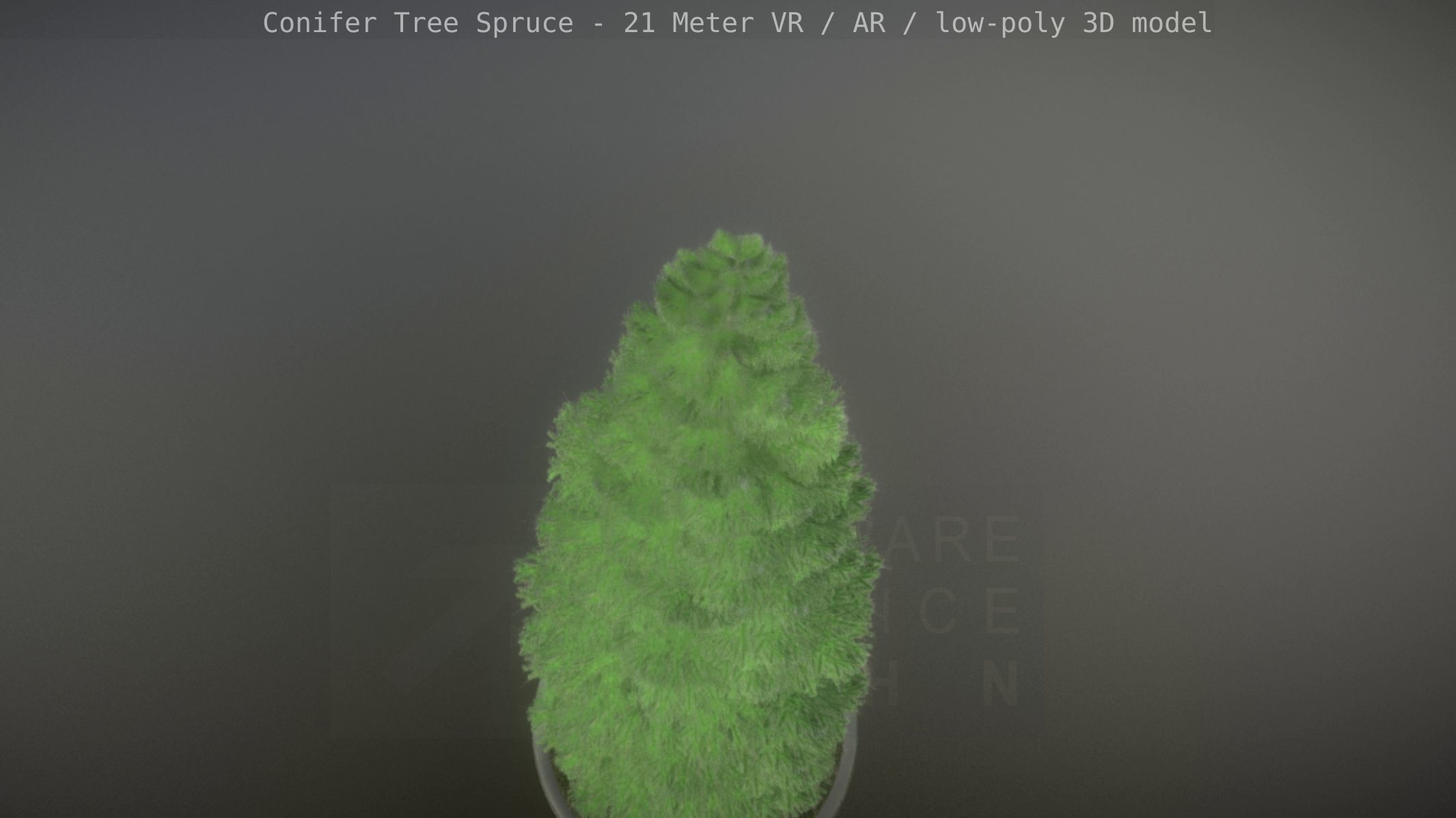 Conifer Tree Spruce - 21 Meter Low-poly 3D model_19