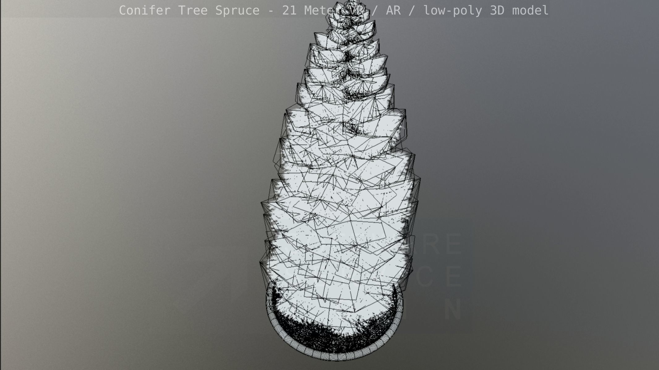 Conifer Tree Spruce - 21 Meter Low-poly 3D model_54