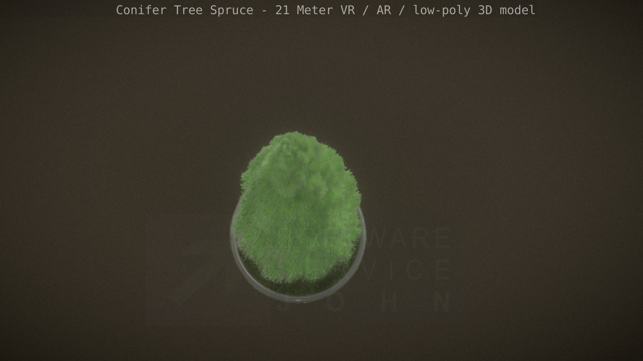 Conifer Tree Spruce - 21 Meter Low-poly 3D model_4