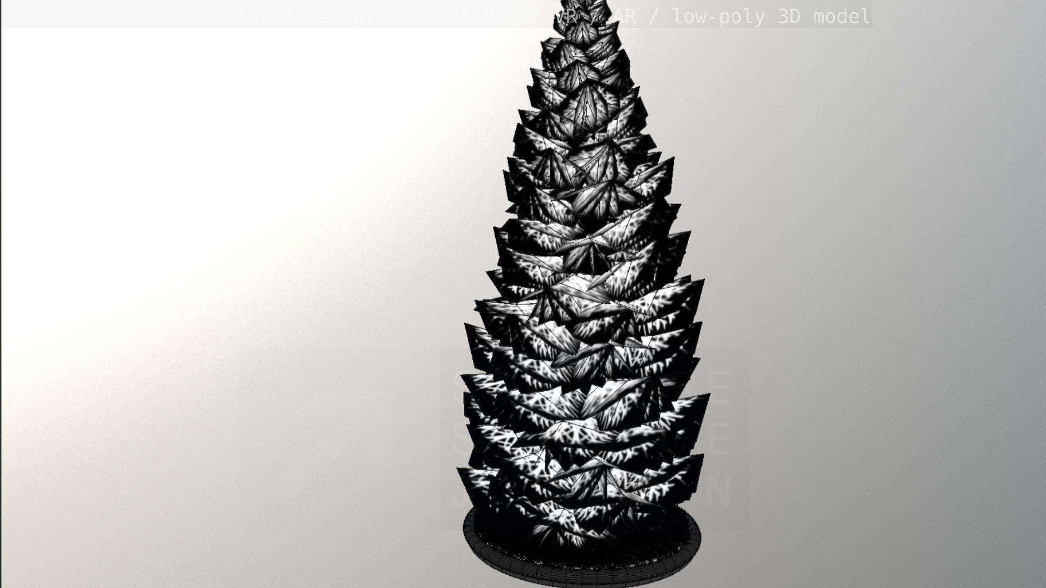 Conifer Tree Spruce - 21 Meter Low-poly 3D model_63