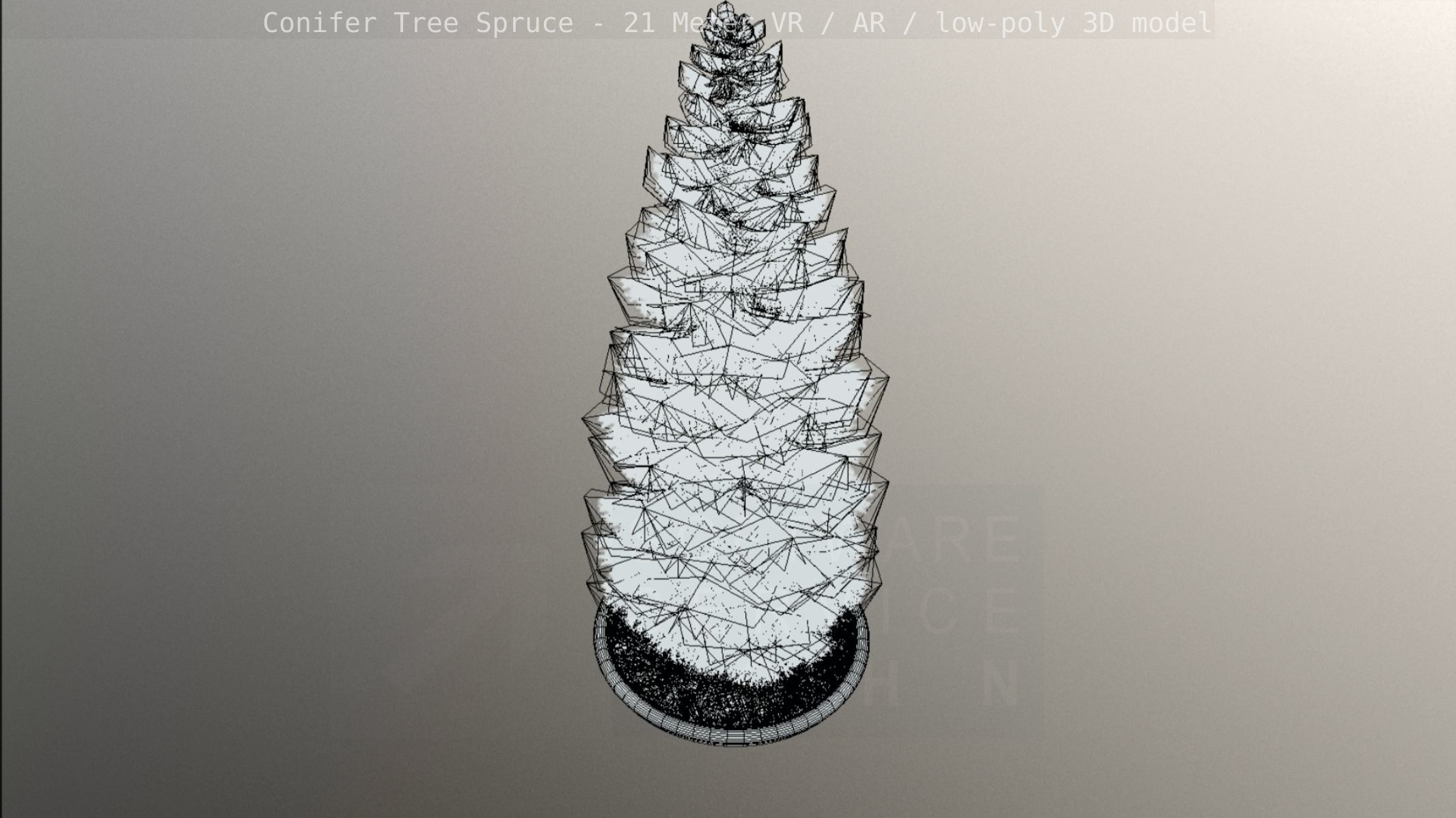 Conifer Tree Spruce - 21 Meter Low-poly 3D model_50