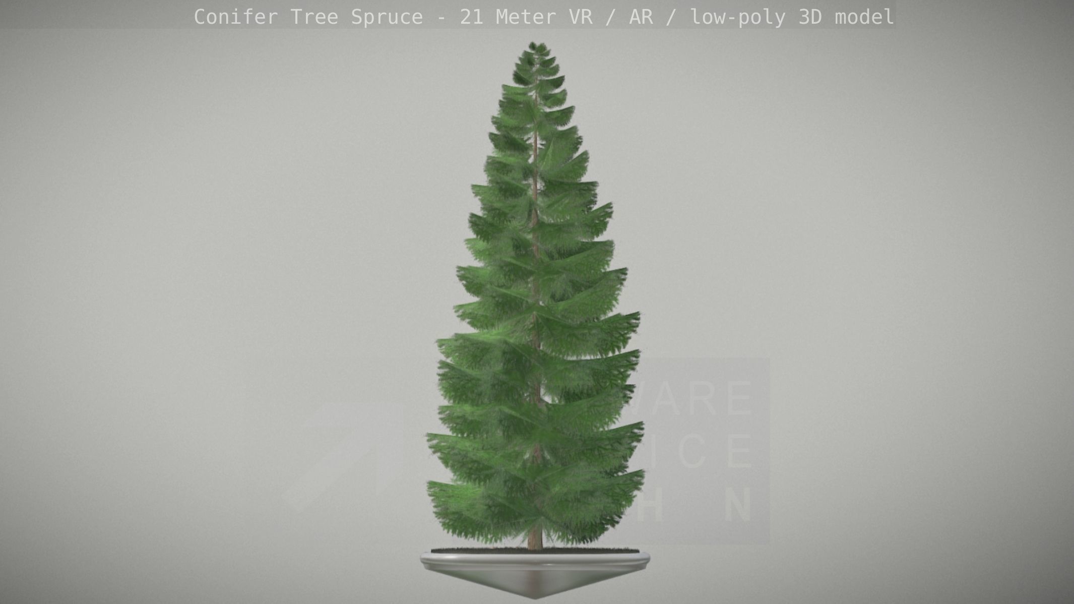 Conifer Tree Spruce - 21 Meter Low-poly 3D model_84