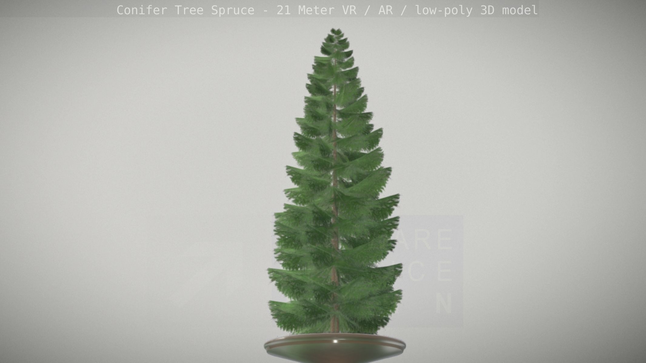 Conifer Tree Spruce - 21 Meter Low-poly 3D model_80