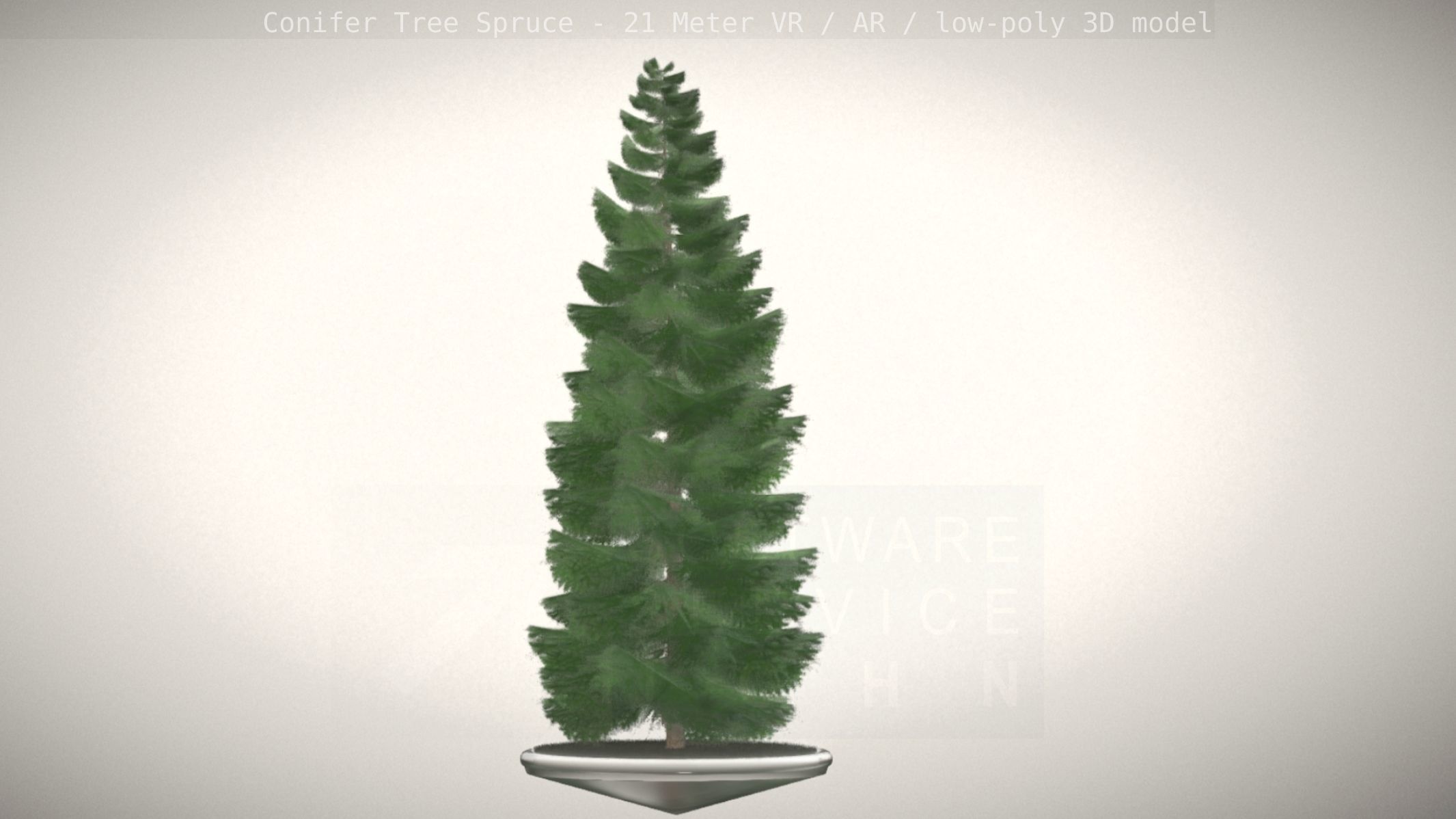 Conifer Tree Spruce - 21 Meter Low-poly 3D model_87
