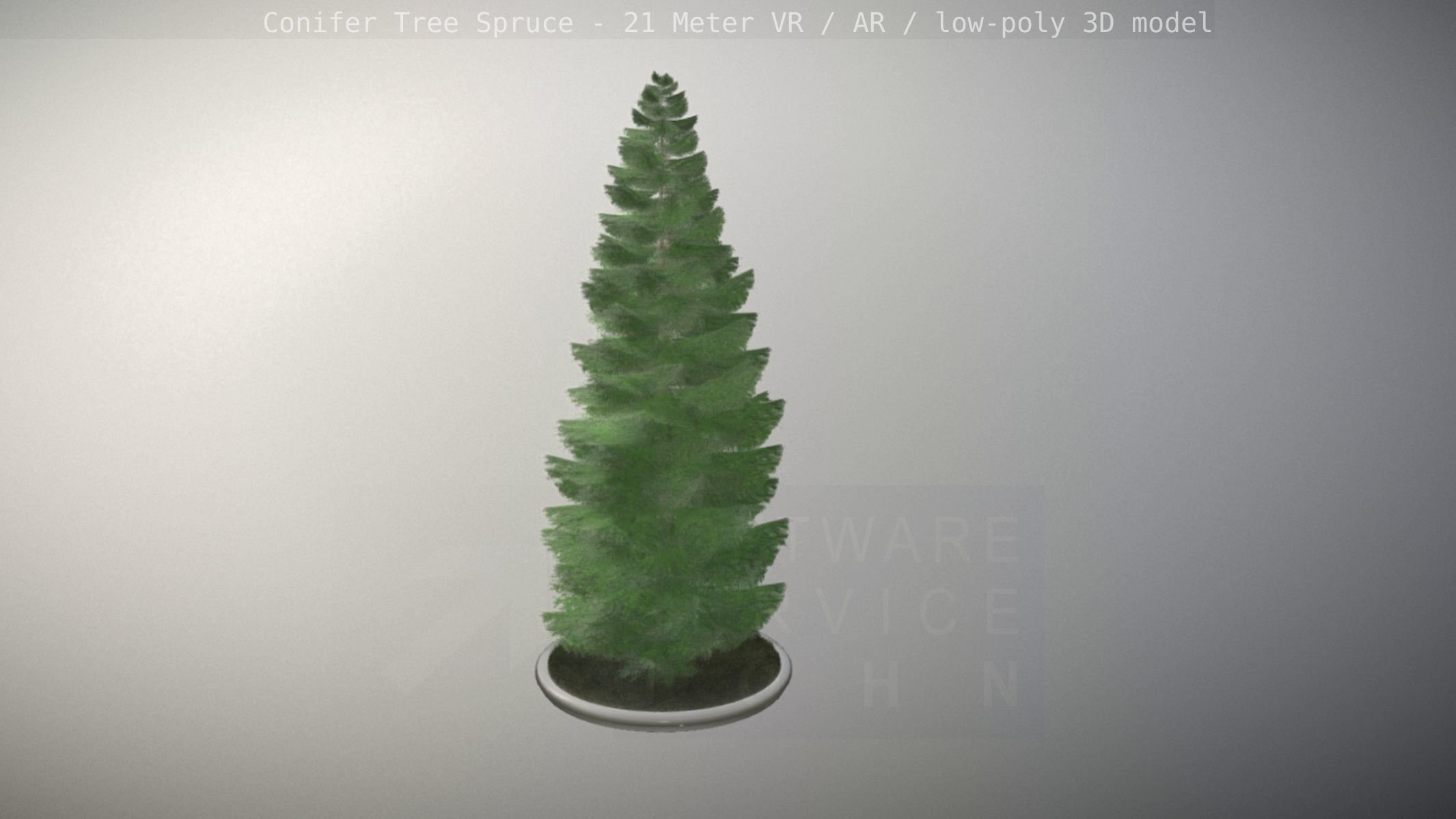 Conifer Tree Spruce - 21 Meter Low-poly 3D model_27