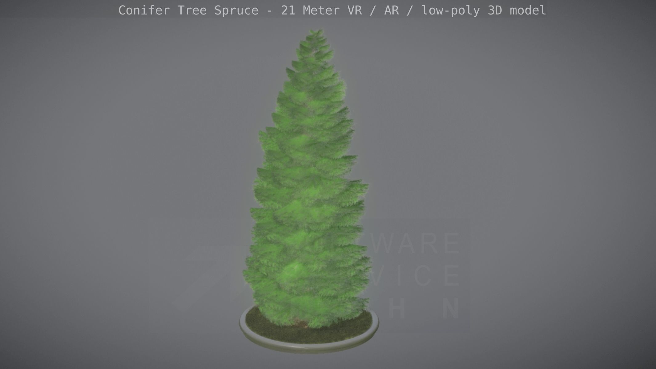 Conifer Tree Spruce - 21 Meter Low-poly 3D model_88