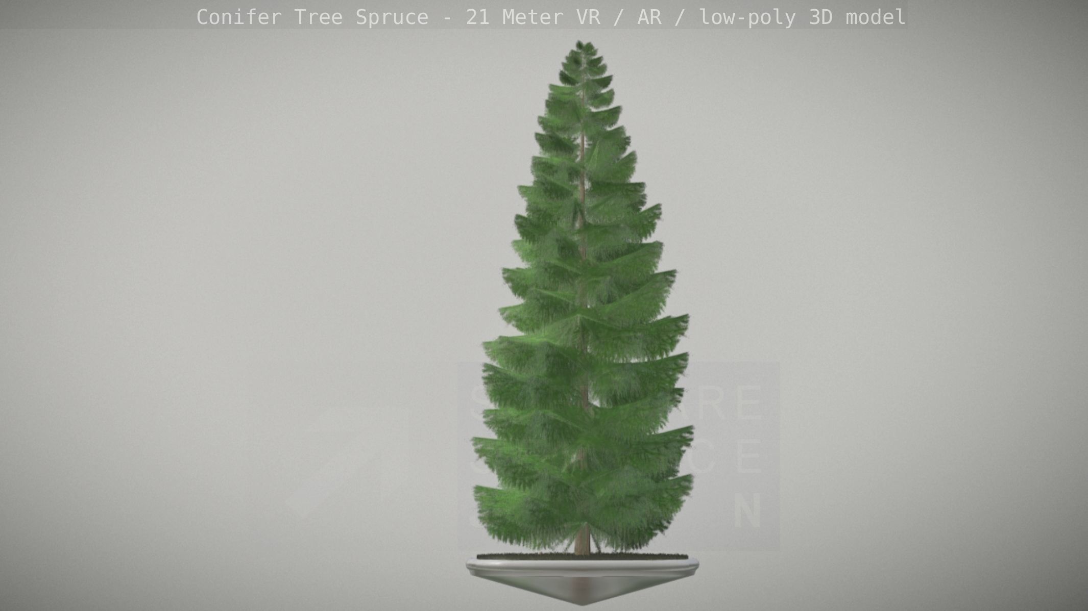 Conifer Tree Spruce - 21 Meter Low-poly 3D model_83