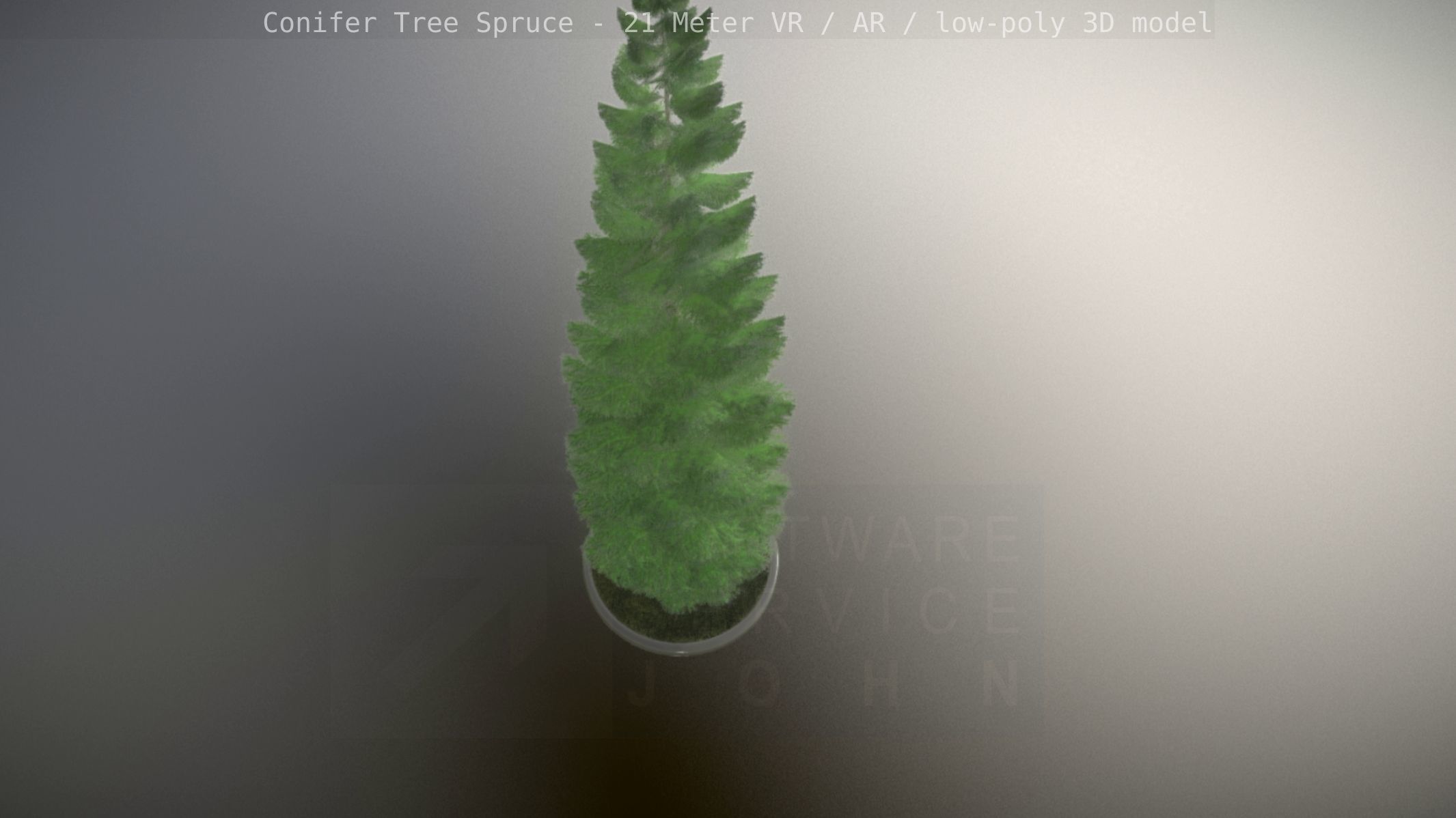 Conifer Tree Spruce - 21 Meter Version 2 Low-poly 3D model_99