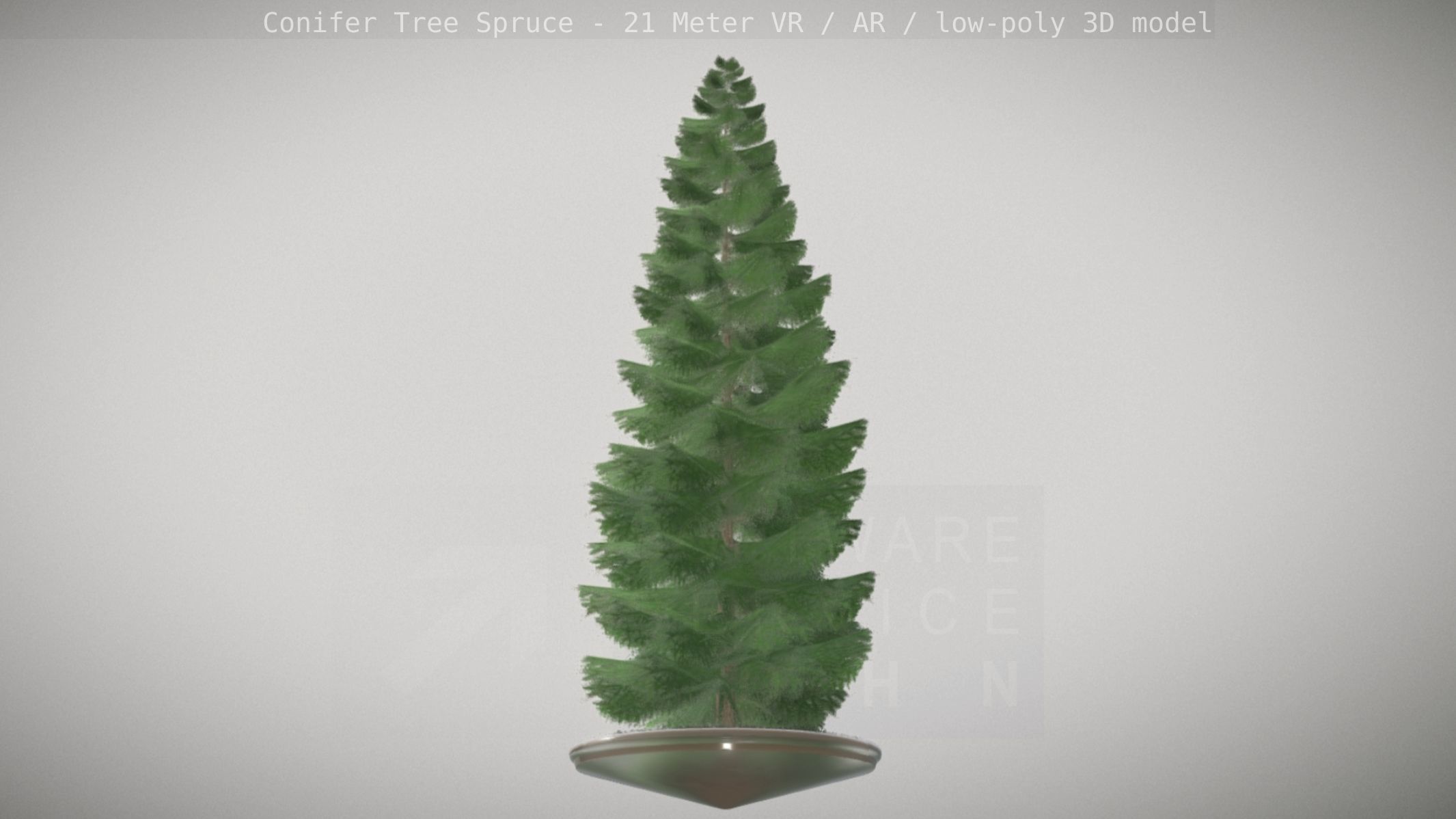 Conifer Tree Spruce - 21 Meter Version 2 Low-poly 3D model_90