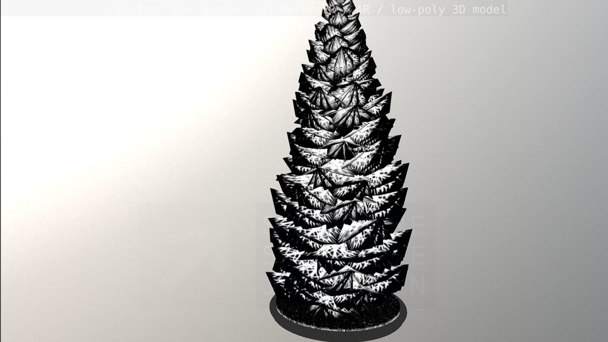 Conifer Tree Spruce - 21 Meter Version 2 Low-poly 3D model_66