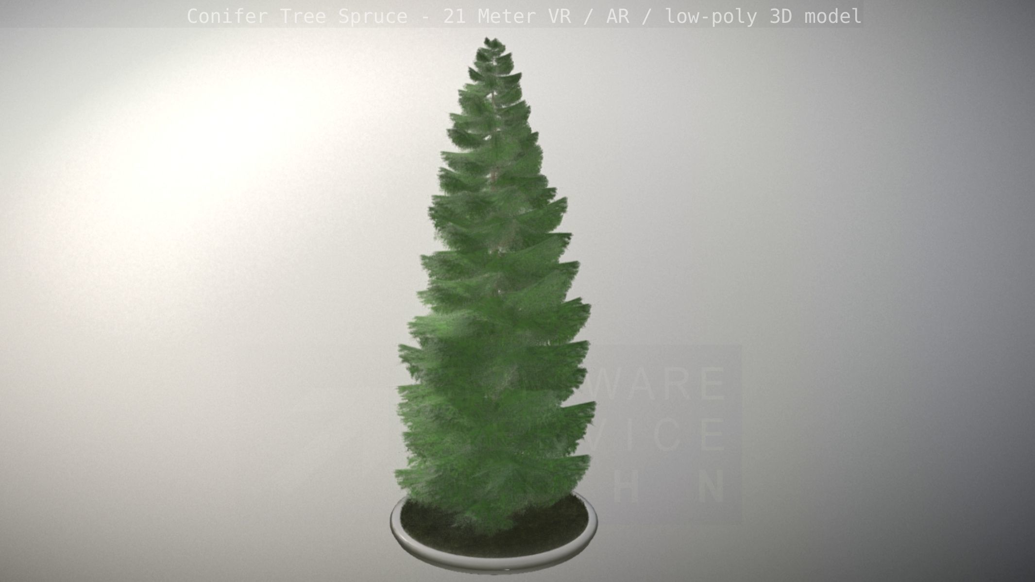 Conifer Tree Spruce - 21 Meter Version 2 Low-poly 3D model_15