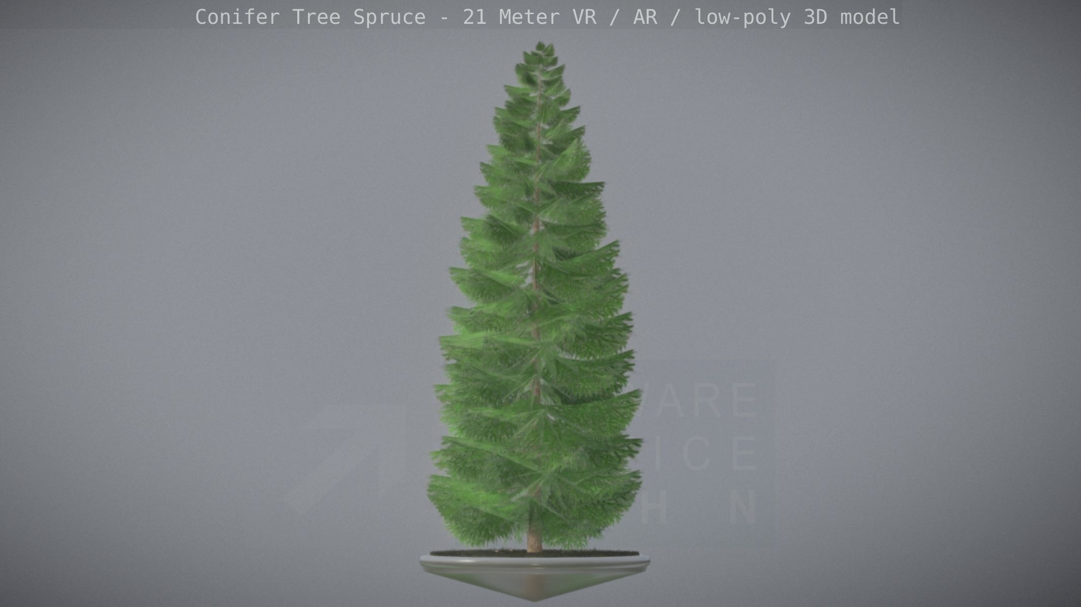 Conifer Tree Spruce - 21 Meter Version 2 Low-poly 3D model_91