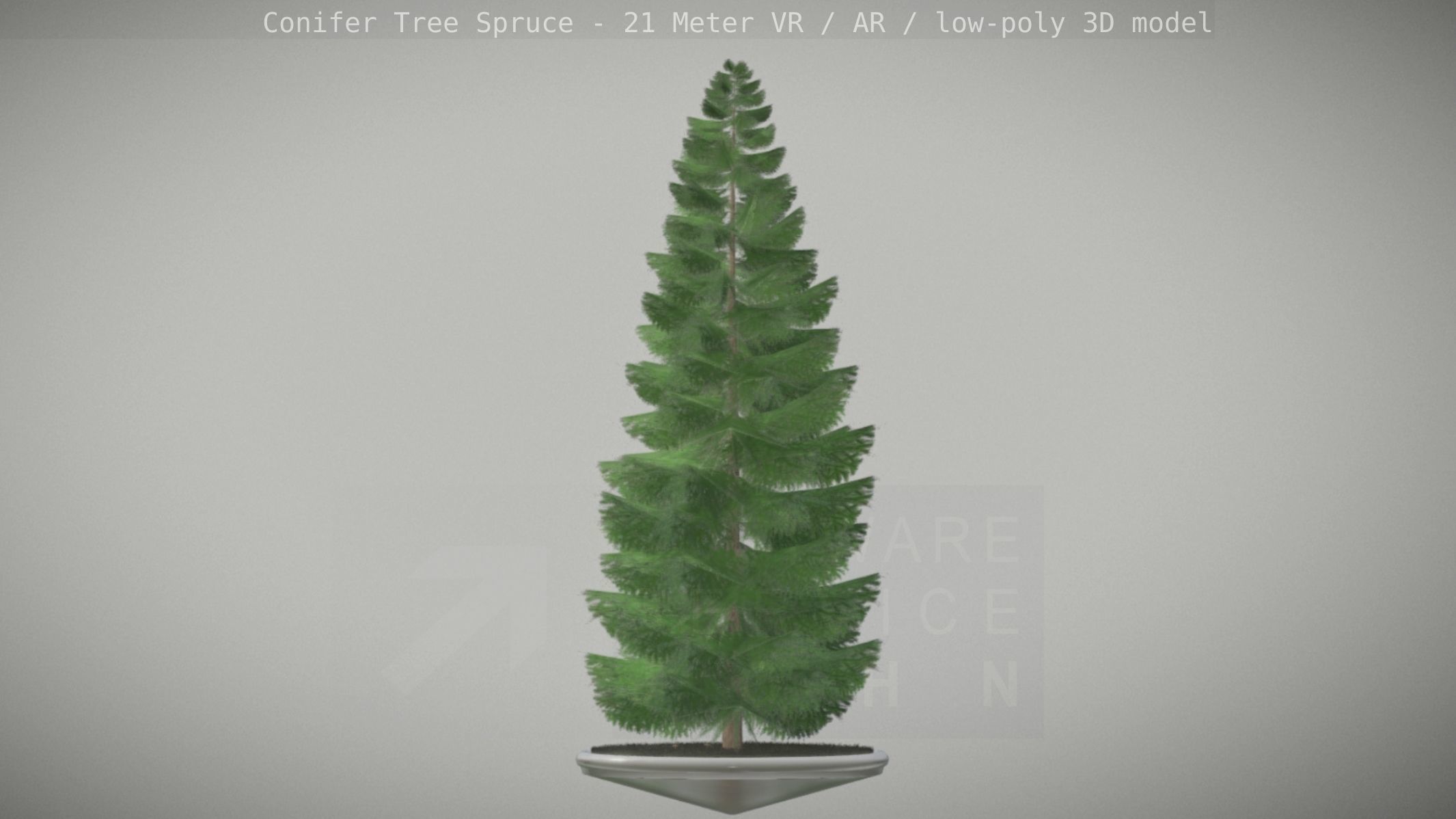 Conifer Tree Spruce - 21 Meter Version 2 Low-poly 3D model_83