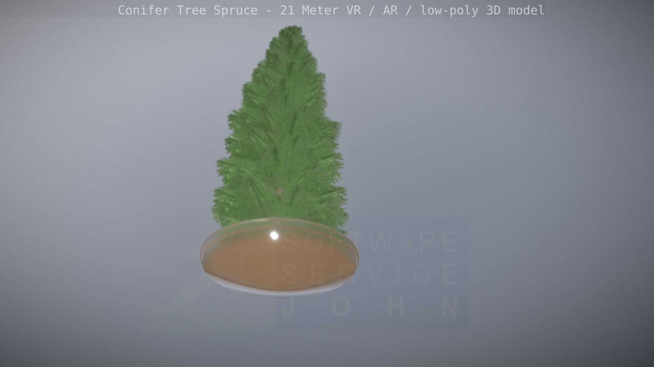 Conifer Tree Spruce - 21 Meter Version 2 Low-poly 3D model_33