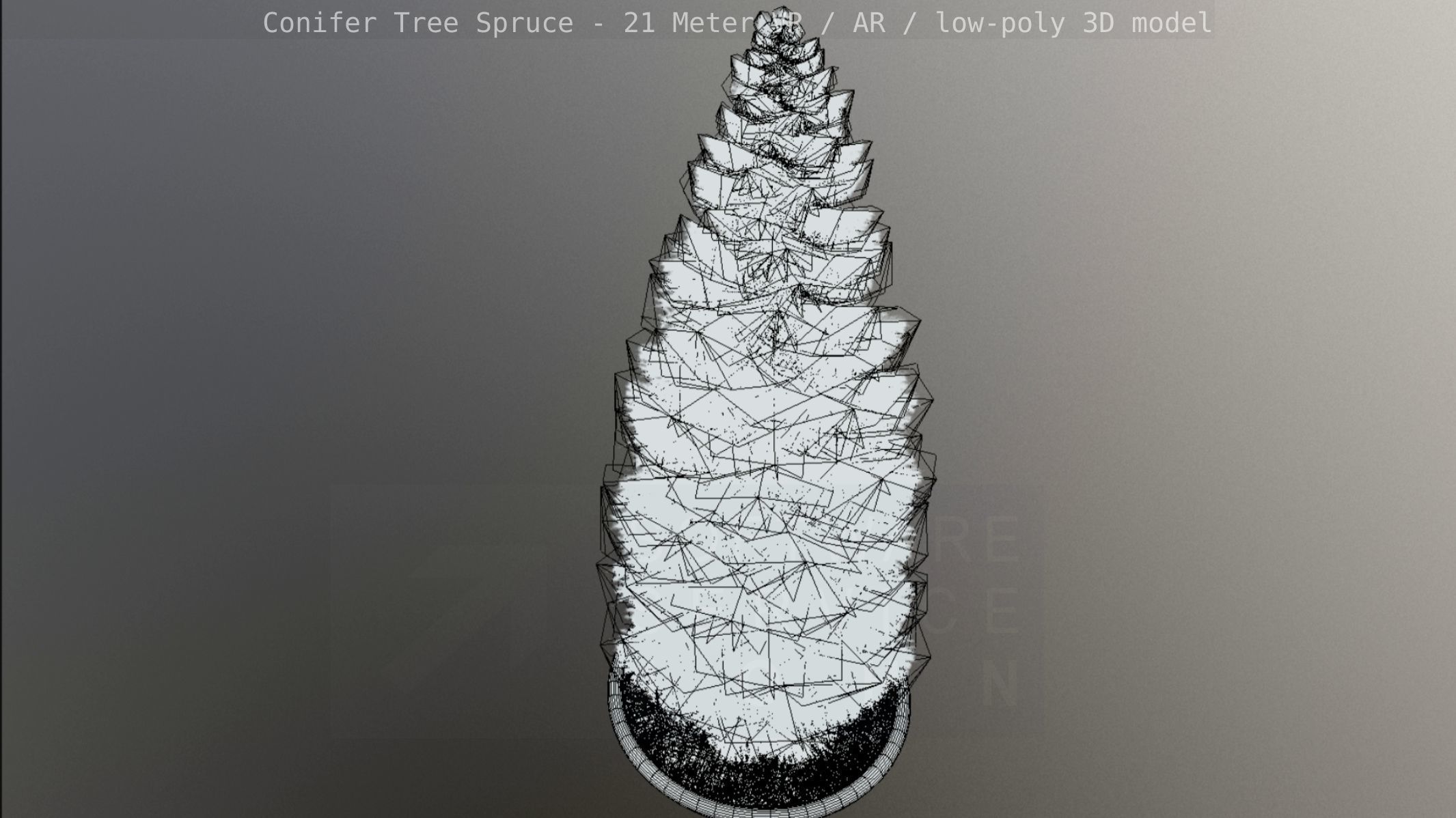 Conifer Tree Spruce - 21 Meter Version 2 Low-poly 3D model_48