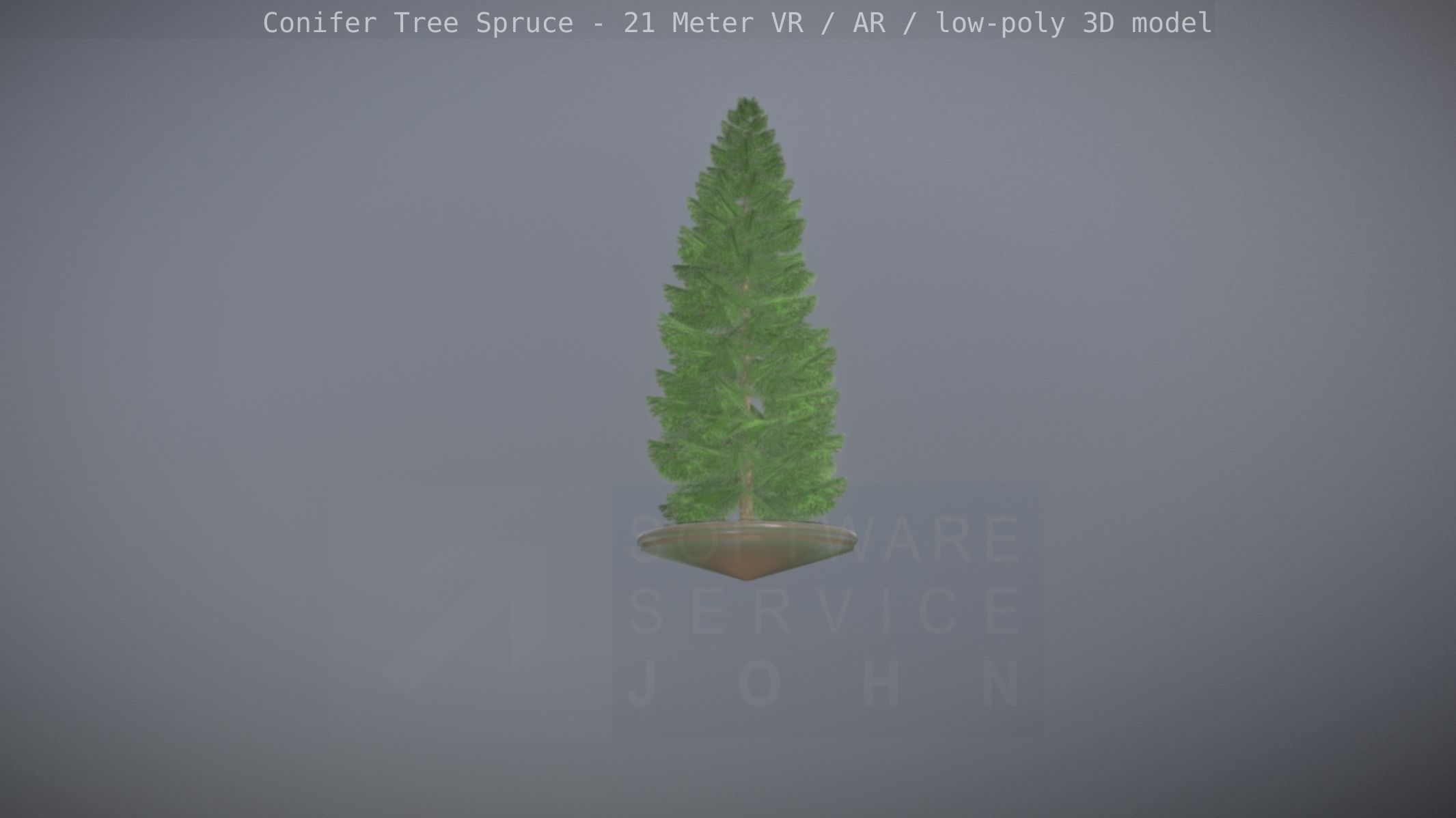 Conifer Tree Spruce - 21 Meter Version 2 Low-poly 3D model_29