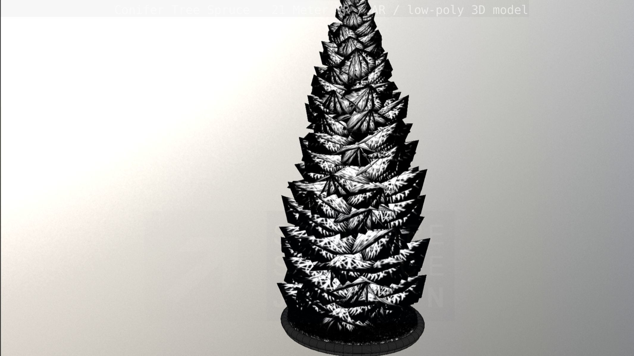 Conifer Tree Spruce - 21 Meter Version 2 Low-poly 3D model_67