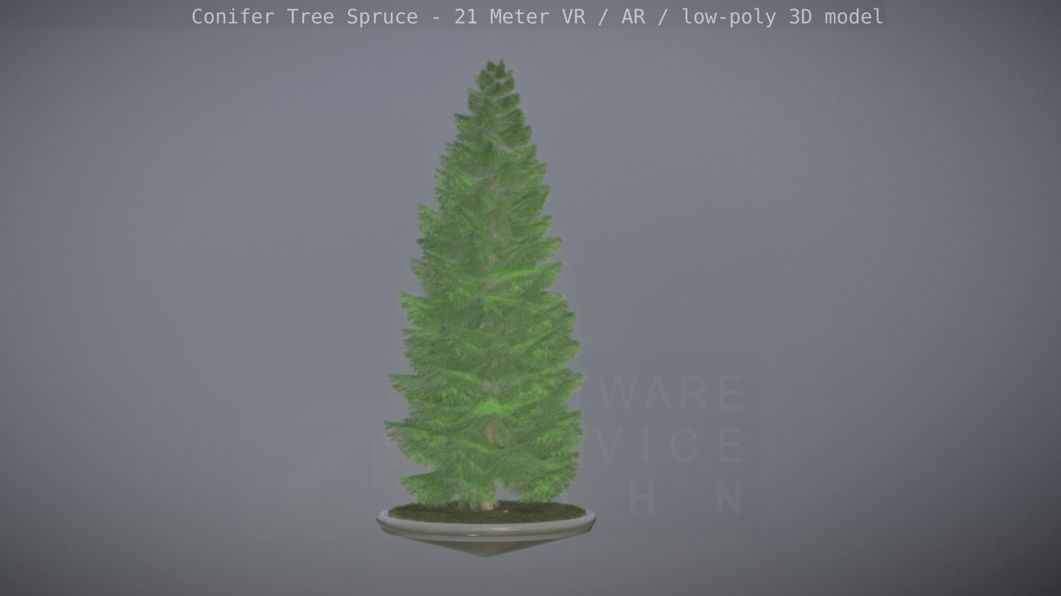 Conifer Tree Spruce - 21 Meter Version 2 Low-poly 3D model_26