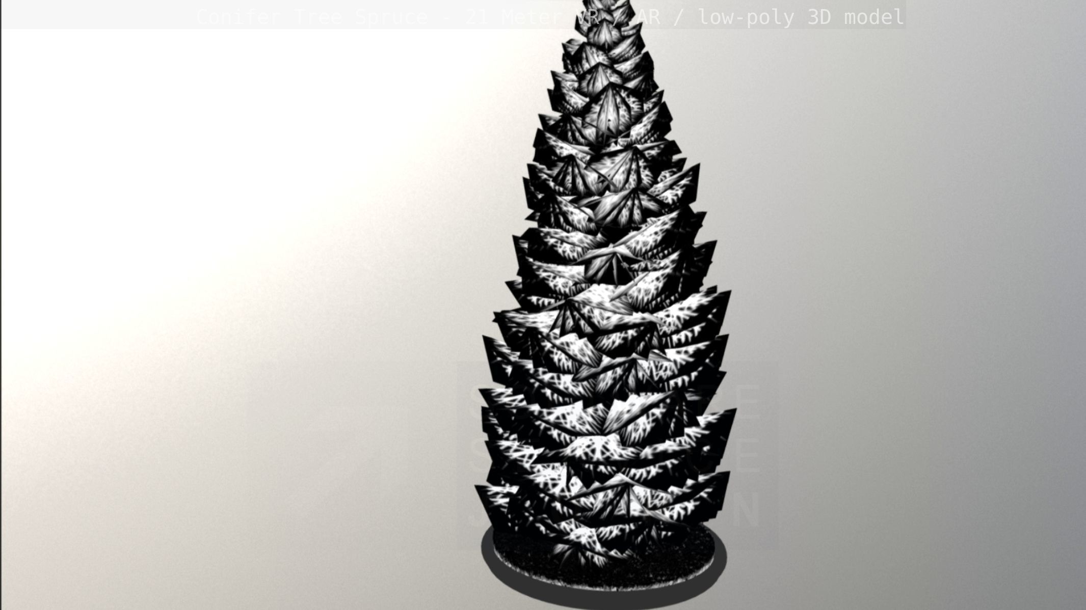 Conifer Tree Spruce - 21 Meter Version 2 Low-poly 3D model_46