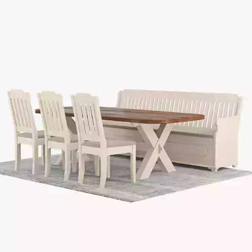 Nygrd spisestue med X-fot bord