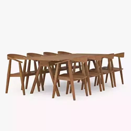 Wood dining table EMFURN