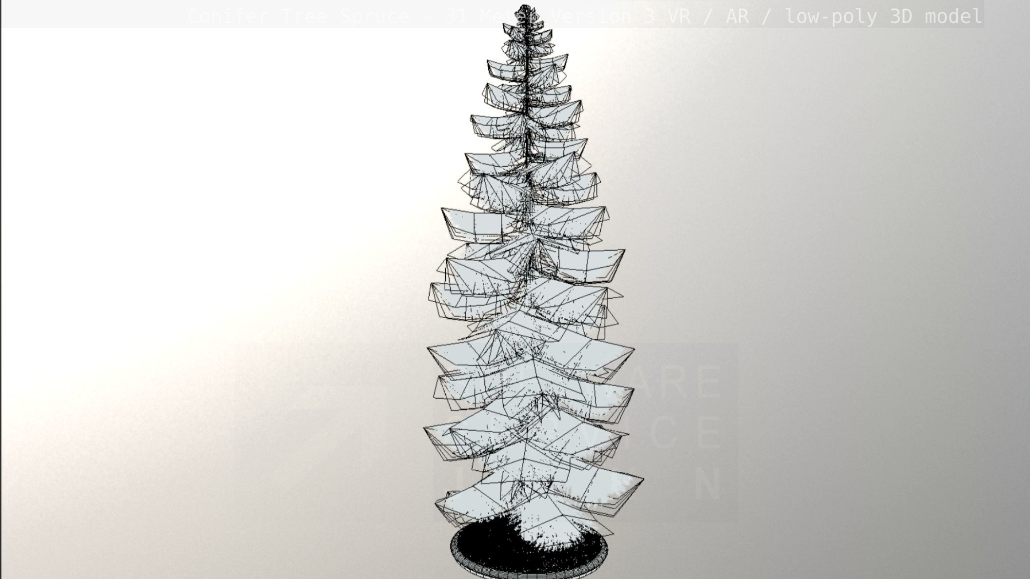 Conifer Tree Spruce - 31 Meter Version 3 Low-poly 3D model_51