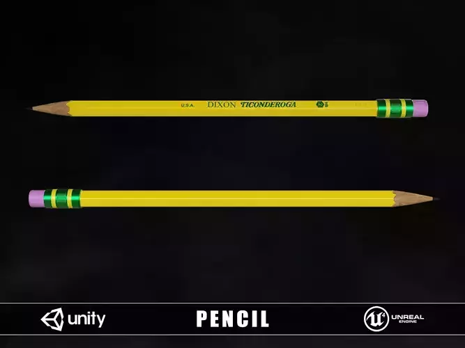 Pencil VR  Low-poly 3D model