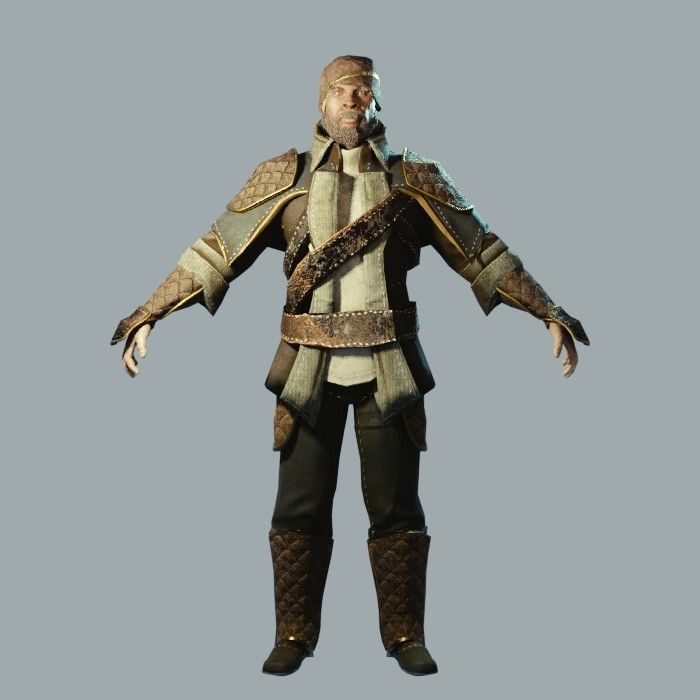 Dark Fantasy Protagonist Pack Low-poly 3D model_5