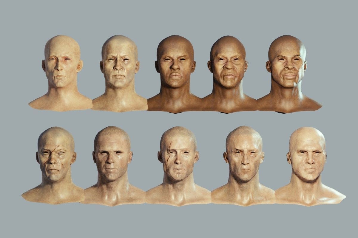 Dark Fantasy Protagonist Pack Low-poly 3D model_45