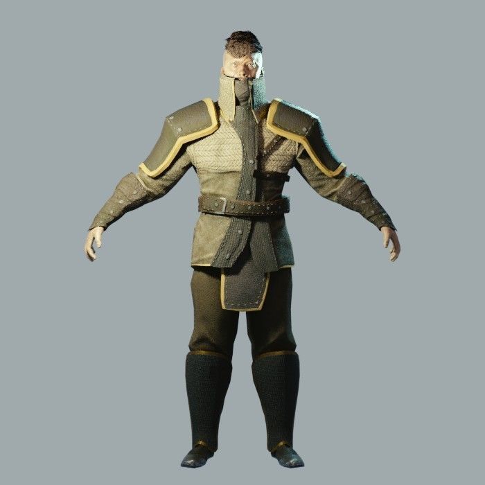 Dark Fantasy Protagonist Pack Low-poly 3D model_3