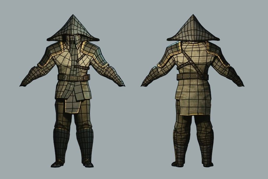 Dark Fantasy Protagonist Pack Low-poly 3D model_31