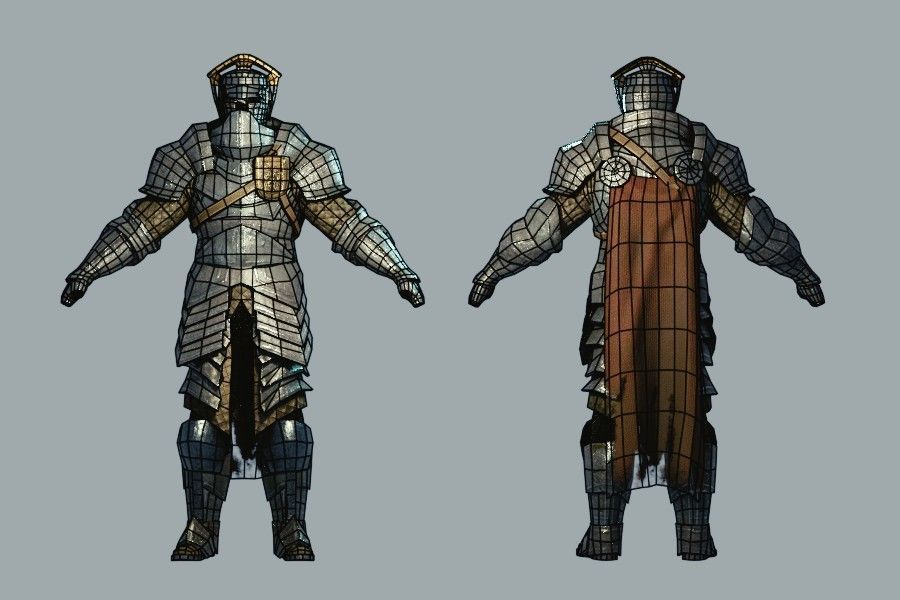 Dark Fantasy Protagonist Pack Low-poly 3D model_40