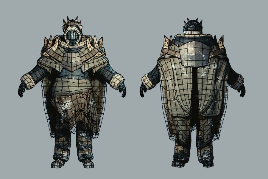 Dark Fantasy Protagonist Pack Low-poly 3D model_32