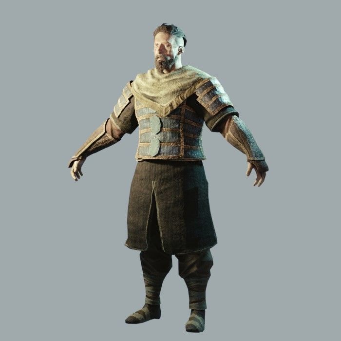 Dark Fantasy Protagonist Pack Low-poly 3D model_16