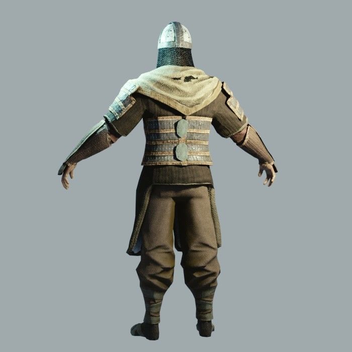 Dark Fantasy Protagonist Pack Low-poly 3D model_30