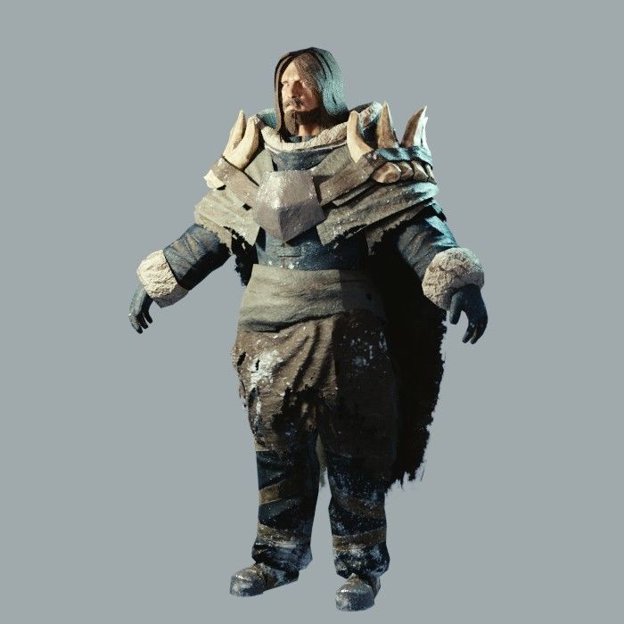 Dark Fantasy Protagonist Pack Low-poly 3D model_13